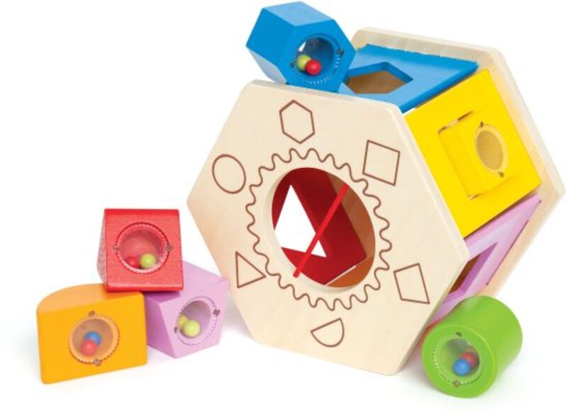 Hape Early Explorer Ξύλινο Shake & Match Shape Sorter (E0407)