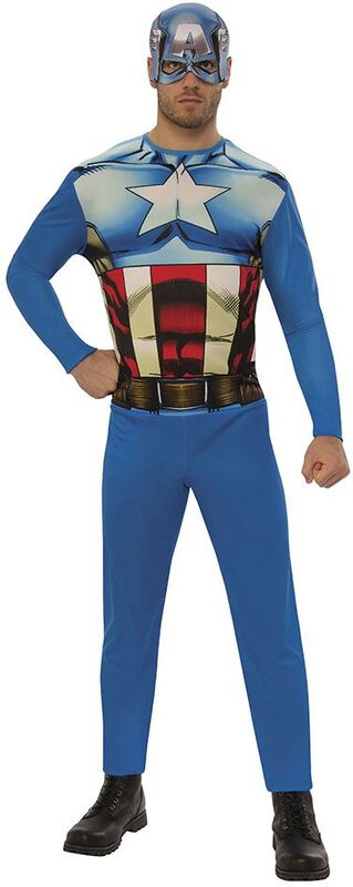Rubie's Captain America Στολή Ενηλίκων Medium (820955-M)