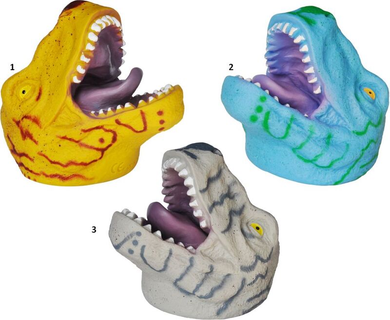 WC Δεινόσαυροι Hand Puppet - 3 Σχέδια (D2892)