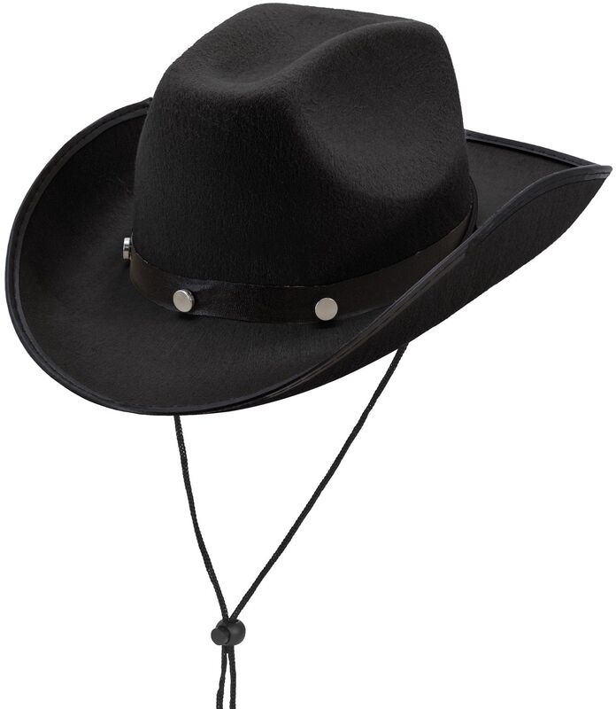 WM Καπέλο Cowboy Τσόχινο Μαύρο (25494)