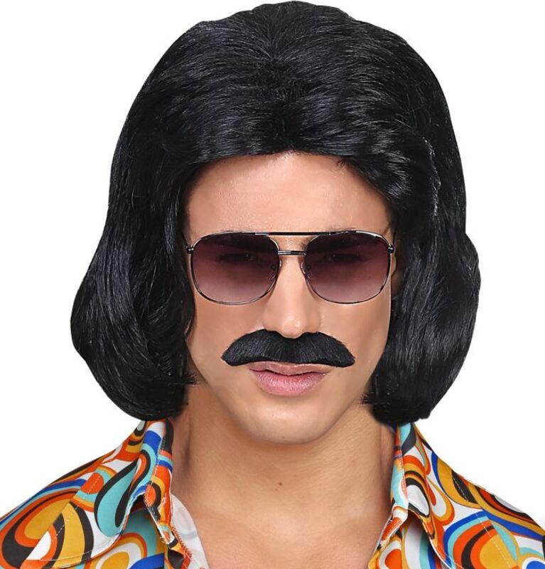 WM Περούκα & Μουστάκι 70s Dandy (46938)