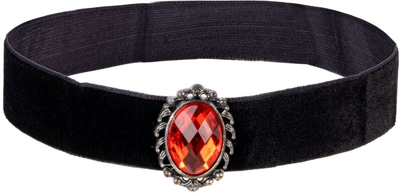 WM Τσόκερ Βελούδινο Με Κόκκινη Πέτρα (7964R)