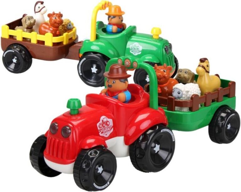 BW B/O Τρακτέρ Με Ρυμουλκά With Light & Sound Learning Fun (35285)