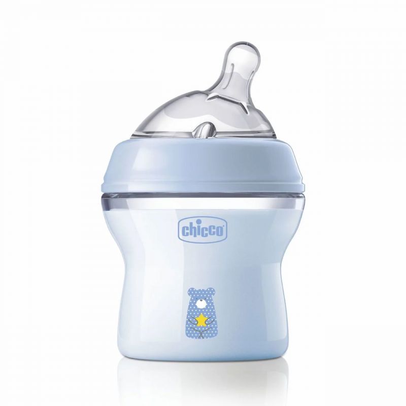 Chicco Μπιμπερό Πλαστικό Natural Feeling Σιέλ 150ml ΘΣ 0Μ+ (A60-81311-20)