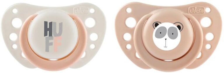Chicco Πιπίλα Σ Physio Air Μπεζ-Ροζ 0-6+ Μηνών 2Τμχ (C10-75088-91)