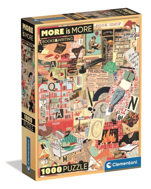 Clementoni Παζλ 1000 More Is More-Books & Writing (1260-37074)