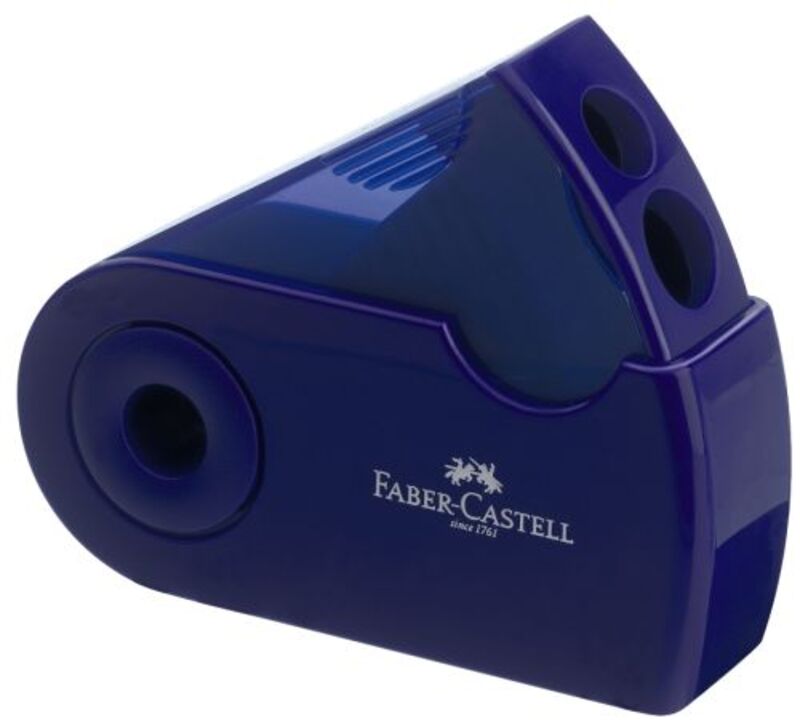 Faber Castell Ξύστρα Sleeve Διπλή Κόκκινη/Μπλε-1Τμχ (12307287)