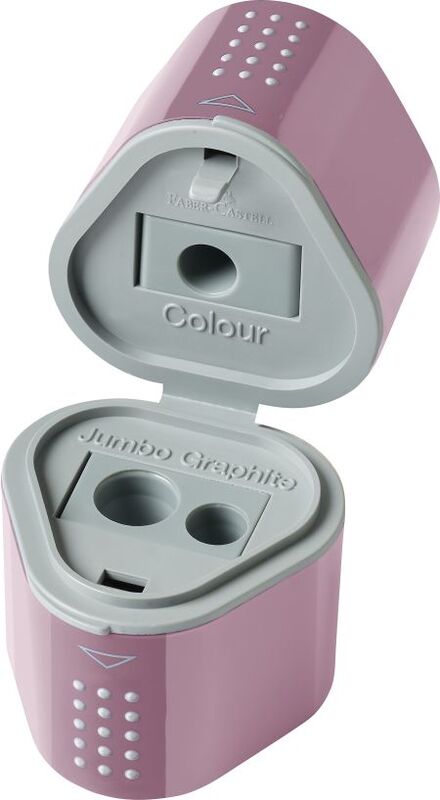 Faber Castell Ξύστρα Τριπλή Grip Trio Ροζέ Shadow-1Τμχ (12310298)
