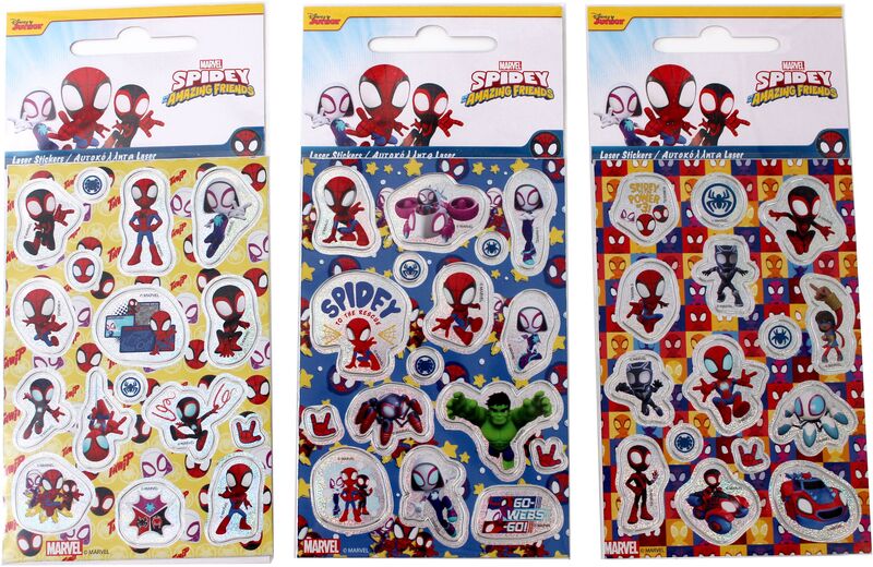 Gim Sticker Laser Spidey-3 Σχέδια-1Τμχ (777-50110)