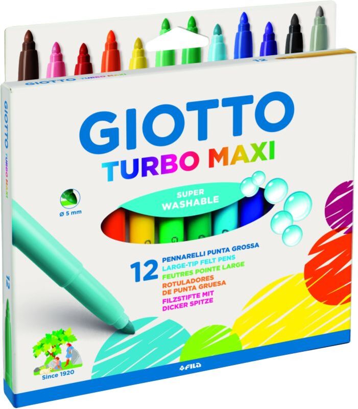 Giotto 12 Μαρκαδόροι Turbo Maxi (076200)