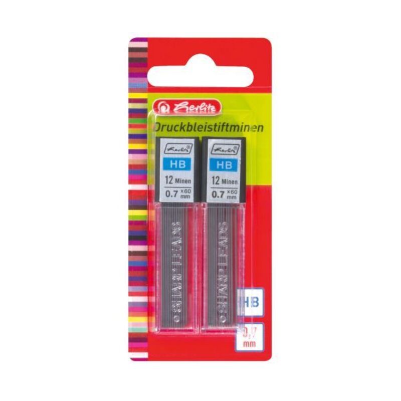 Herlitz Μύτες Μηχανικού Μολυβιού HB 0.7mm 2x12Τμχ (10199156)