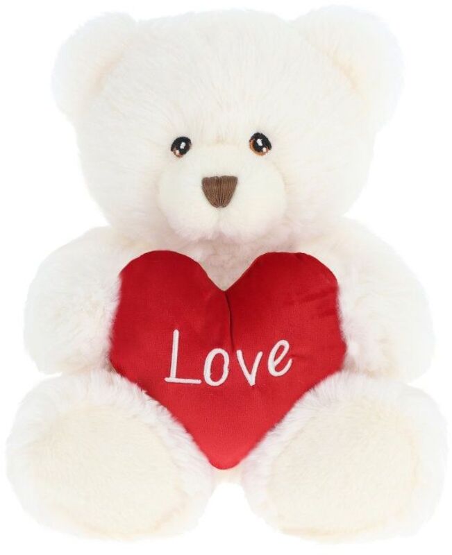 Keel Eco Λούτρινο Αρκούδα Harry With Heart Cream 45cm (SV3481)