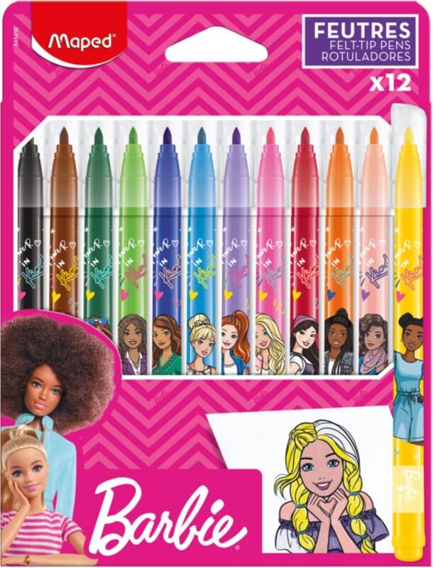 Maped Barbie Μαρκαδόρος 12Τμχ (845418)