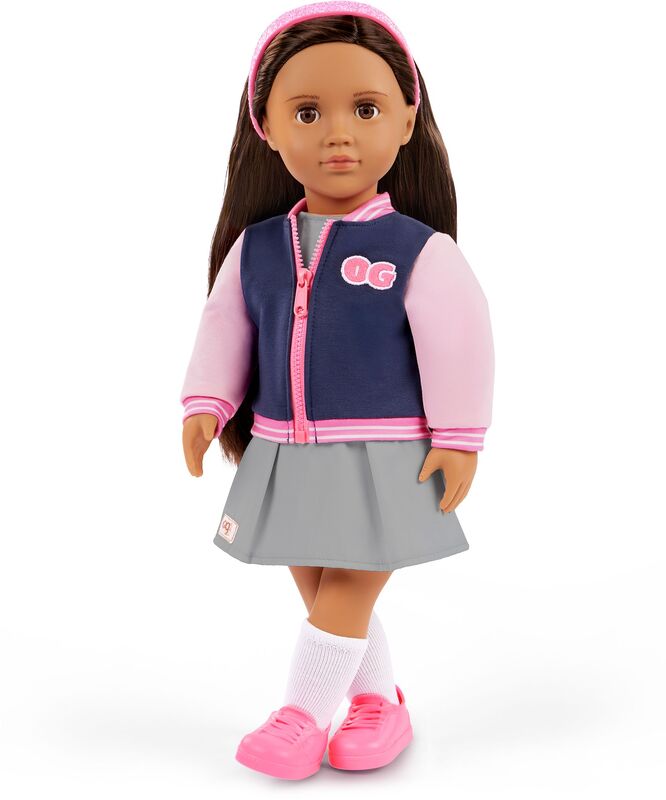 Our Generation Κούκλα Marisol With School Outfit & Bomber Jacket (BD31741Z)