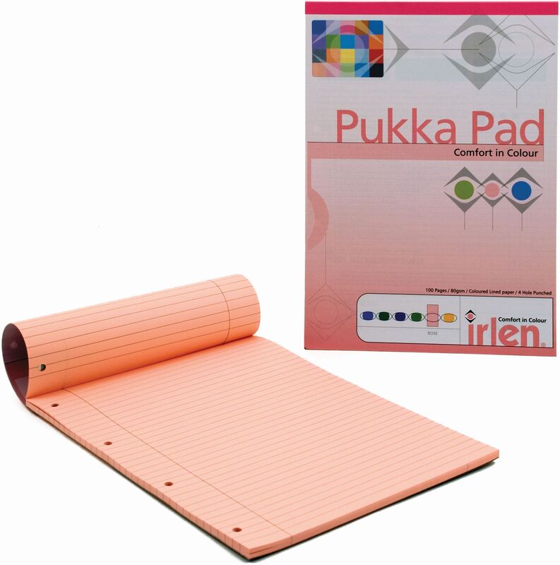 Pukka Μπλοκ Σημειώσεων Α4 Ροζ 100 Σελίδων (IRLREF-50ROS44)