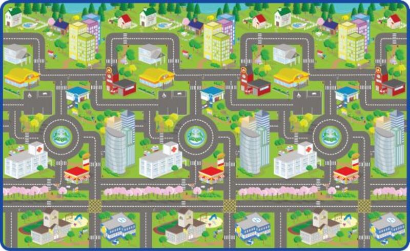 Sun Ta Πατάκι Δαπέδου Roll Mat-City Map (3016R(P))
