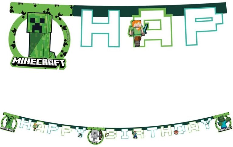 Γιρλάντες Happy Birthday Minecraft 1Τμχ (95445)