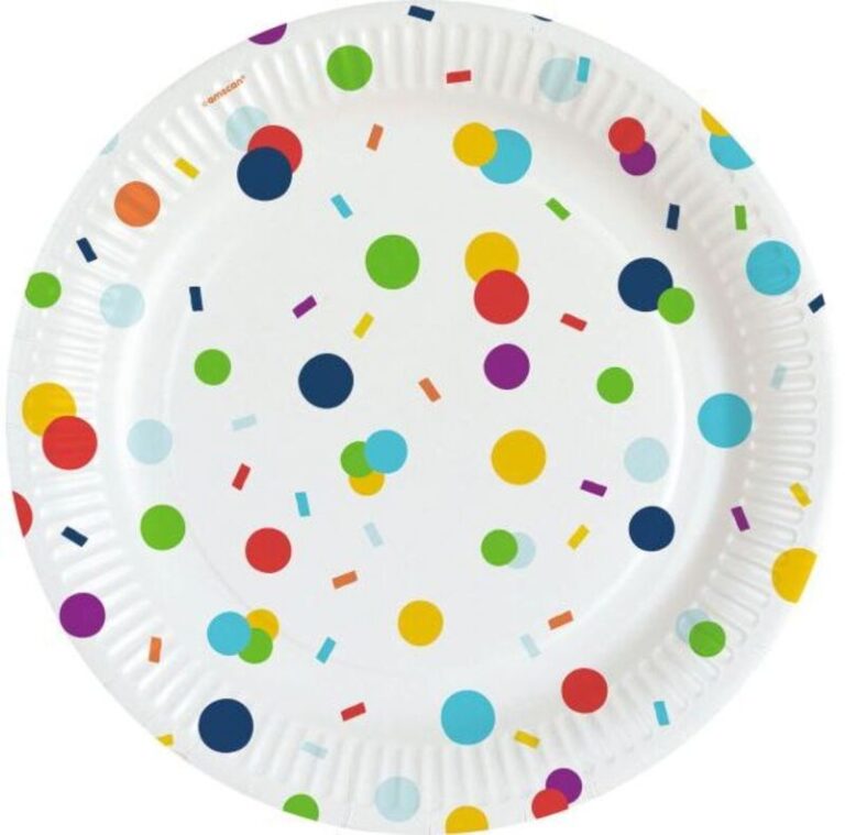 Πιάτα 18εκ Confetti Birthday 8Τμχ (M990634566)
