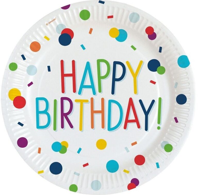 Πιάτα 23cm Confetti Birthday-8 Τμχ (M990634466)