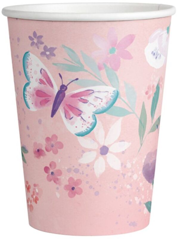 Ποτήρια 250ml Flutter Πεταλουδες 8Τμχ (Μ990972366)