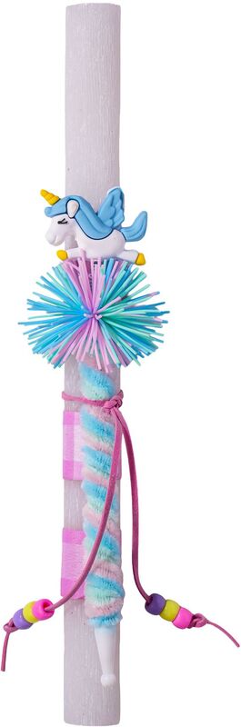 Λαμπάδα Στιλό Γαλάζιο Unicorn 20cm (ML26086)