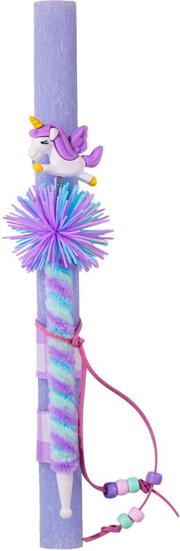 Λαμπάδα Στιλό Μωβ Unicorn 20cm (ML26085)