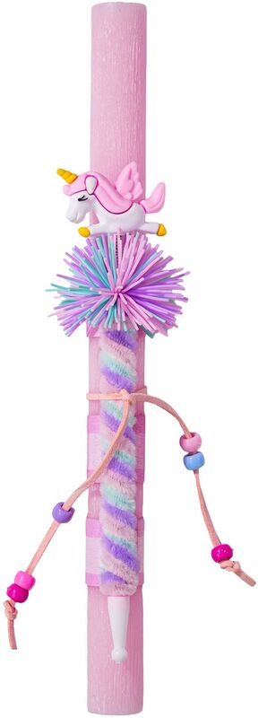 Λαμπάδα Στιλό Ροζ Unicorn 20cm (ML26084)