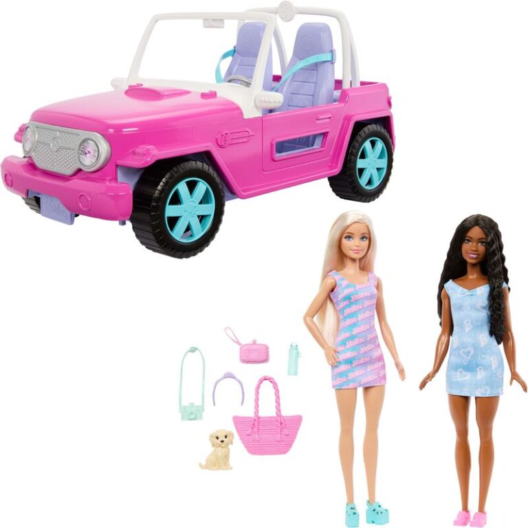 Barbie Σετ 2 Κούκλες & Jeep (JMP80)