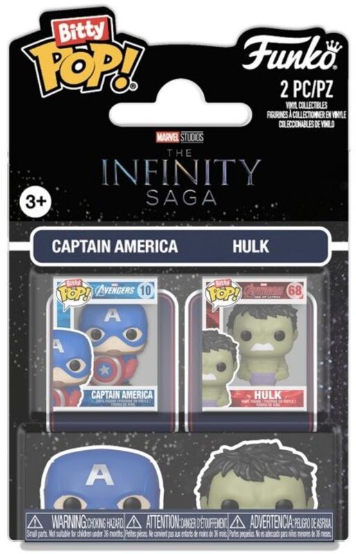 Bitty Pop!Captain America & Hulk-Marvel Σετ 2Τμχ (111527)