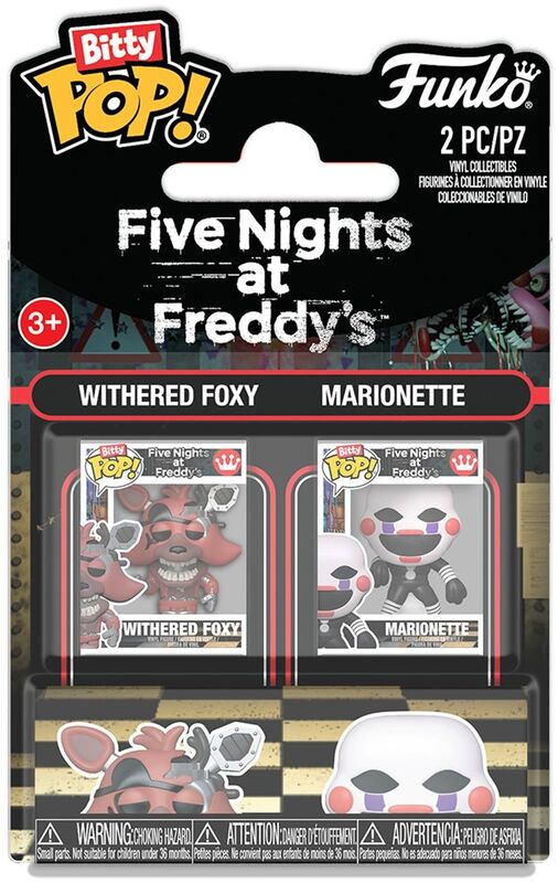 Bitty Pop!Withered Foxy & Marionette-Five Night At Freddy's Σετ 2Τμχ (114709)