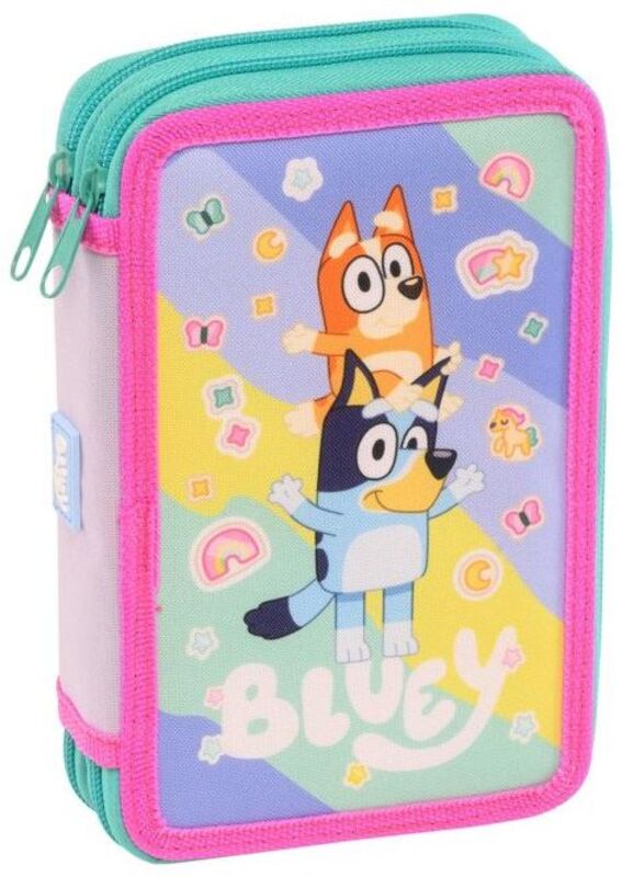 Bluey 25 Κασετίνα Διπλή Γεμάτη Stickers Rain (250331)