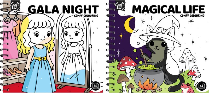CCG Craftid Μπλοκ Ζωγραφικής 44 Φύλλων Colouring Book-2 Σχέδια-1Τμχ (CR502902)