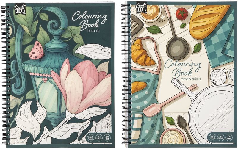 CCG Craftid Μπλοκ Ζωγραφικής 50 Φύλλων Colouring Book-2 Σχέδια-1Τμχ (CR500700)