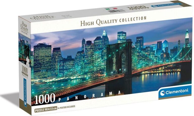 Clementoni Παζλ 1000 H.Q.Panorama-New York Brooklyn Bridge (1220-39867)