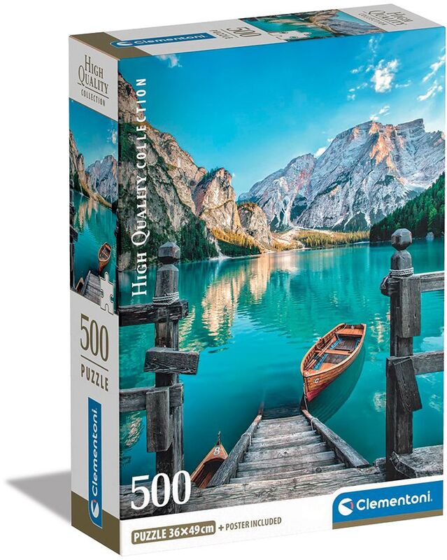 Clementoni Παζλ 500 H.Q.Braies Lake (1220-35538)