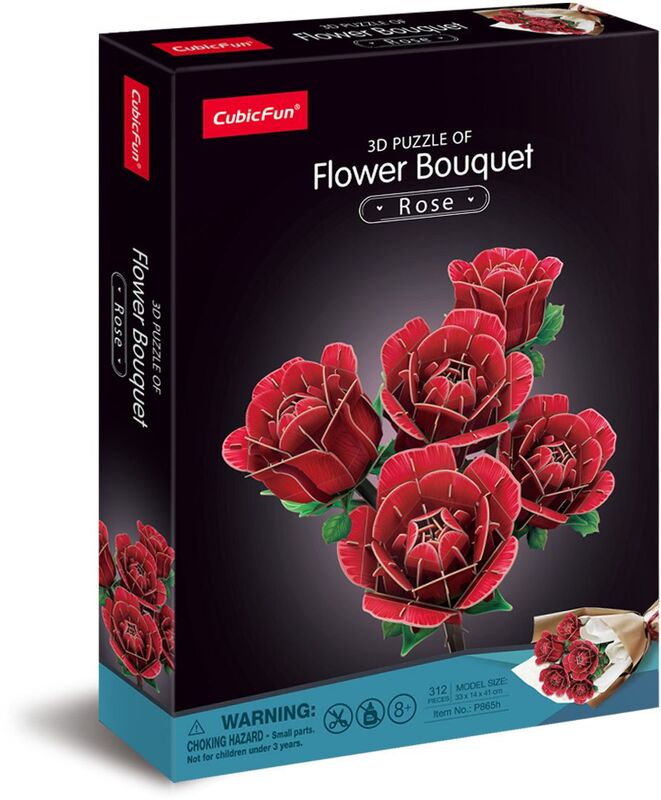 CubicFun Παζλ 3D Flower-Rose Bouquet 312Τμχ (P865h)