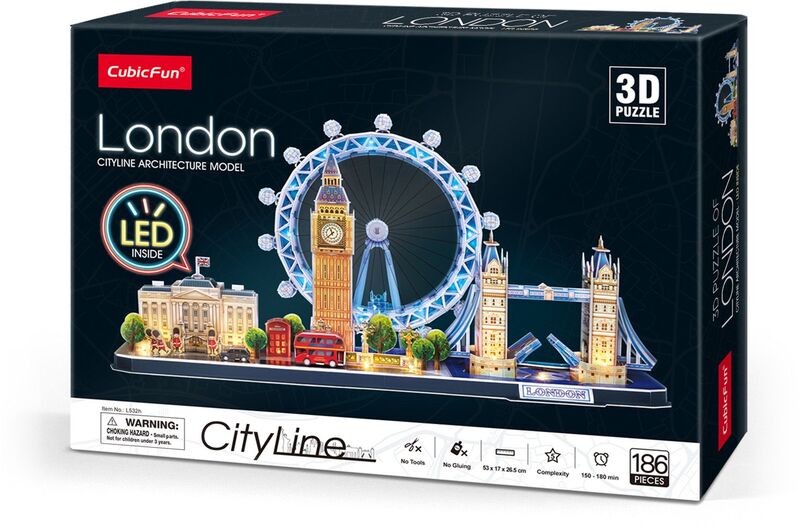 CubicFun Παζλ 3D LED-City Line London 186Τμχ (L532h)