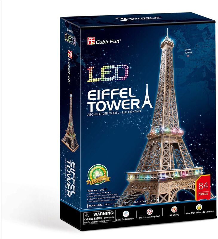 CubicFun Παζλ 3D LED-Eiffel Tower 84Τμχ (L091h)