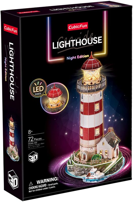 CubicFun Παζλ 3D LED-Lighthouse Night Edition 72Τμχ (L540h)