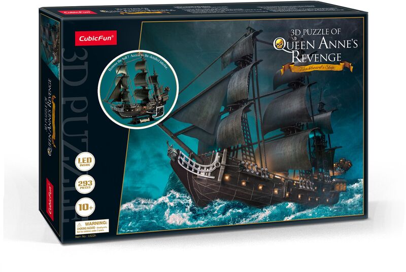 CubicFun Παζλ 3D LED-Queen Anne's Revenge 293Τμχ (L522h)