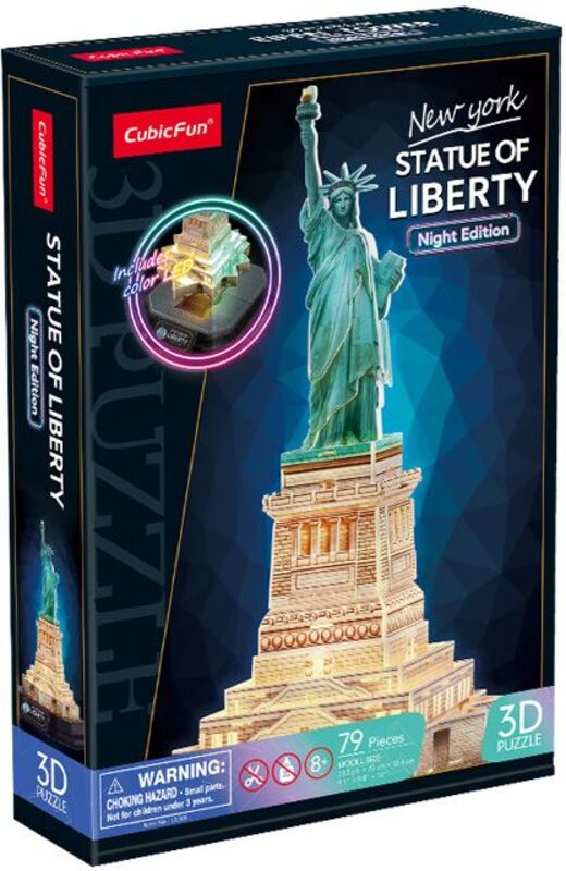 CubicFun Παζλ 3D LED-Statue Of Liberty Night Edition 79Τμχ (L536h)