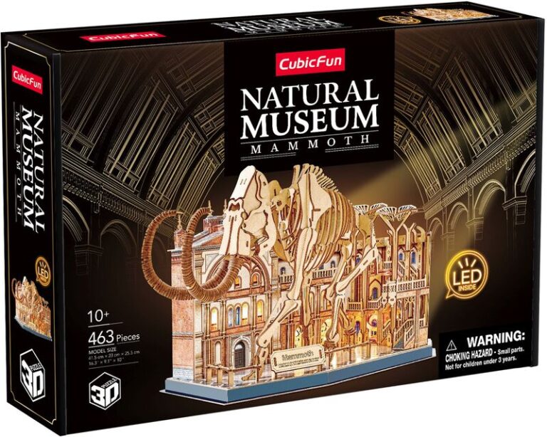 CubicFun Παζλ 3D LED Ξύλινο Natural Museum-Μαμούθ 463Τμχ (L547h)