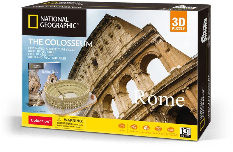 CubicFun Παζλ 3D Naational Geographic-The Colosseum 131Τμχ (DS0976h)