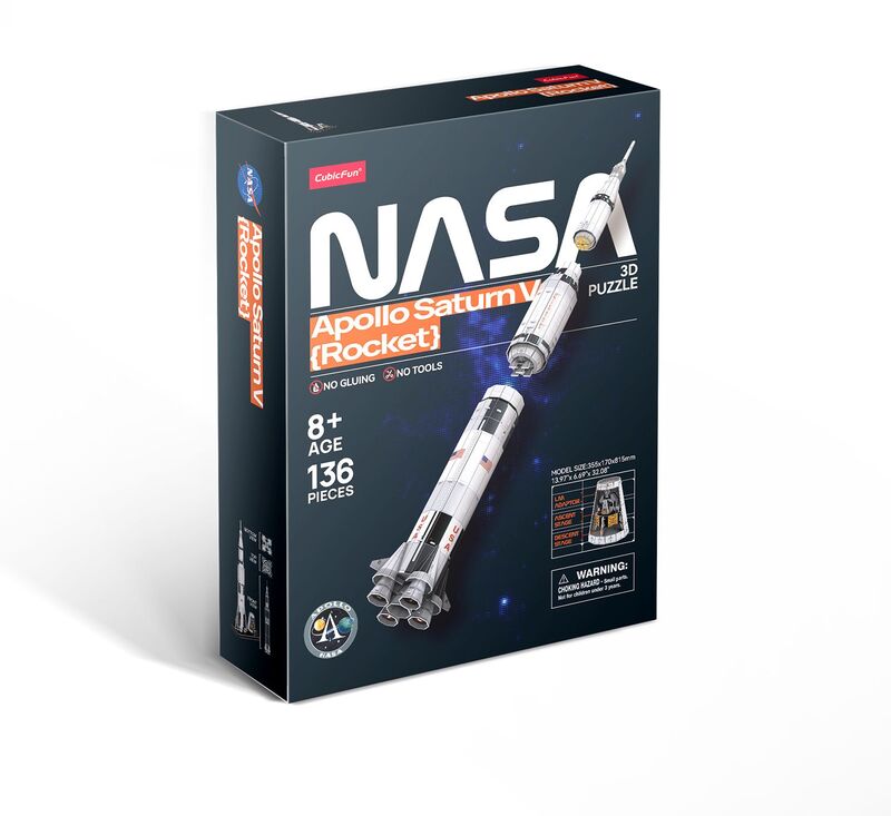 CubicFun Παζλ 3D Nasa-Apollo Saturn V Rocket 136Τμχ (DS1059h)