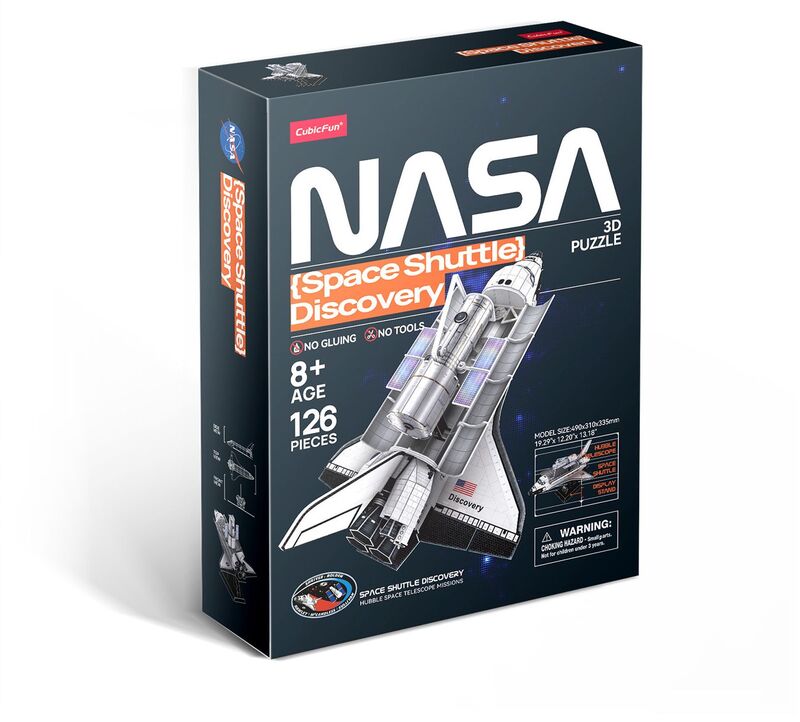 CubicFun Παζλ 3D Nasa-Space Shuttle Discovery 126Τμχ (DS1057h)