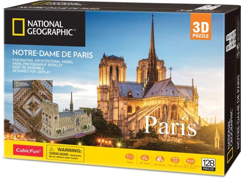 CubicFun Παζλ 3D National Geographic-Notre Dame De Paris 128Τμχ (DS0986h)