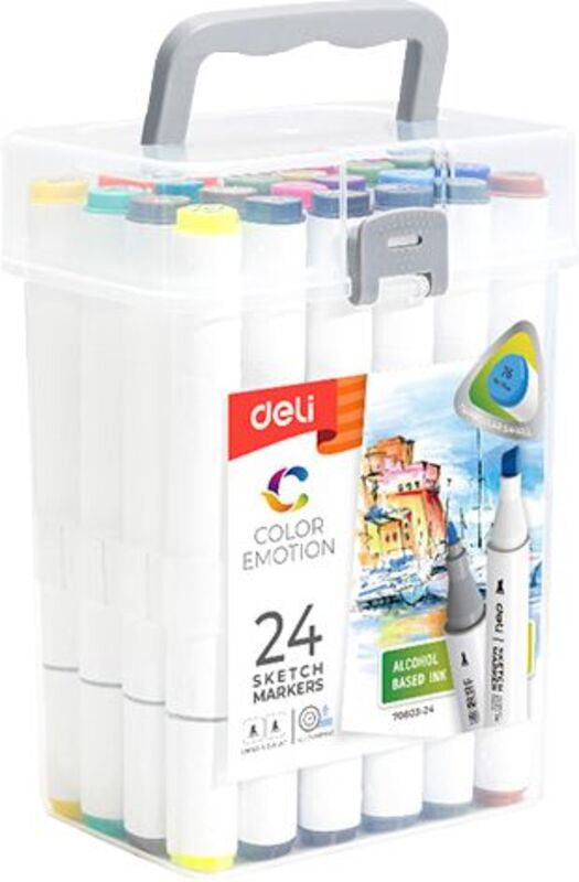 Deli Μαρκαδόρος Σχεδίου Color Emotion Διπλή Μύτη 24Τμχ (231.482019)