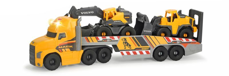 Dickie F/W Σετ Όχημα Mack/Volvo Heavy Loader Truck+2 Αυτοκίνητα 70cm (203729012)