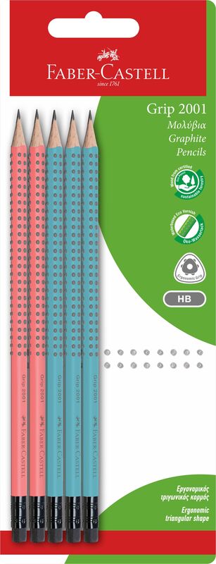 Faber Castell Grip HB Με Γόμα 2 Χρώματα (12311181)