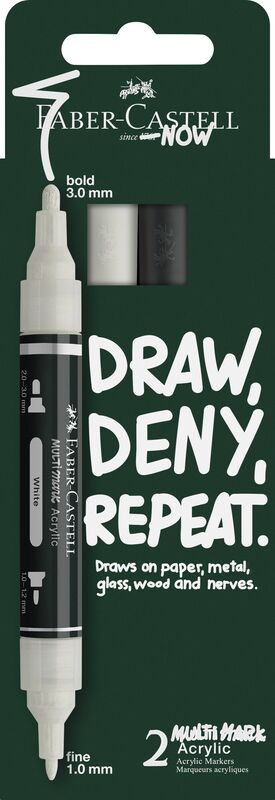 Faber Castell Μαρκαδόρος Multimark Acrylic 2Τμχ (129186011)
